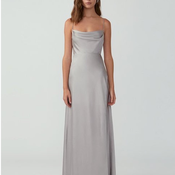 Fame and Partners Dresses & Skirts - **NEW** Fame and Partner- Strappy Draped Gown (Light Grey)